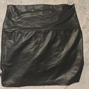 Windsor Black Faux Leather Mini Skirt